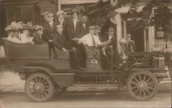 Sightseeing Tour Group in Open-Air Car #4 Buses Postcard Postcard Postcard