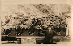 Cliff House Sightseeing Tour Bus Group #6 Postcard