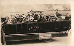 Cliff House Sightseeing Tour Bus Group #17 Postcard