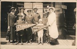 US Tourists with Banners, July 1915 Mexico Border Tijuana, Mexico Postcard Postcard Postcard