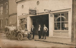 Men and Car in front of Citizens Garage Cars Postcard Postcard Postcard