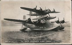 THE MAYO COMPOSITE PLANE "MAIA" Seaplane Piggyback Aircraft Postcard Postcard Postcard