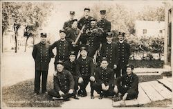 Group Photo of Bellevue Fire Department Iowa Postcard Postcard Postcard