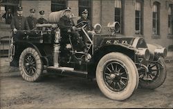 Firemen in a fire truck Springfield, MA Postcard Postcard Postcard