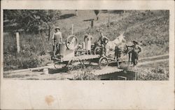 Workers with Machinery, Pumps?  Horses Occupational Postcard Postcard Postcard