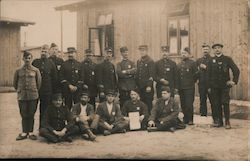 Group of Soldiers in a Small Town or Camp World War I Postcard Postcard Postcard