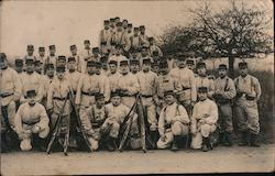 Group of Soldiers by the Trees France World War I Postcard Postcard Postcard