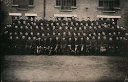 Group of Soldiers in Front of an Old Building France World War I Postcard Postcard Postcard