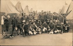 US Soldiers with Mess Kits at Camp World War I Postcard Postcard Postcard