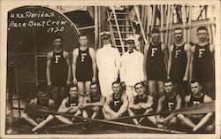 USS Florida's 1920 Race Boat Crew Postcard