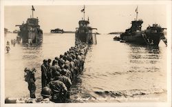 Hand-to-Hand Unloading in the Solomons Navy U.S. Navy Postcard Postcard Postcard