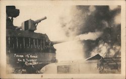 Battleship Firing It's Turrets Postcard