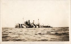 Two Warships Are Sailing Together Postcard