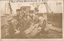 A Few of the USS Baltimore's C.P.O.s Postcard