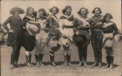 Cowgirls at the Triangle Ranch Rodeo Postcard