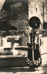 Woman in Traditional Costume Mexico Postcard Postcard Postcard