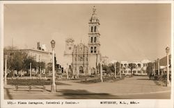 Zaragosa Plaza, Cathedral and Casino Monterrey, Mexico Postcard Postcard Postcard