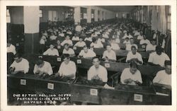 One of the Rolling Departments, Partagas Cigar Factory Havana, Cuba Postcard Postcard Postcard