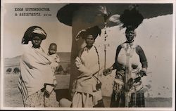 Xosa Witch Doctor and Assistants Postcard Postcard Postcard