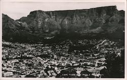 View of City and Table Mountain Capetown, South Africa Postcard Postcard Postcard