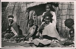 African Women and Children Postcard