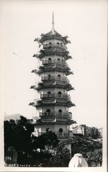 Tiger Pagoda Hong Kong China Postcard Postcard Postcard