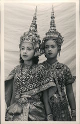 Two Thai Dancers Asian Postcard Postcard Postcard