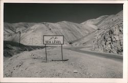 Sea Level on the way of Jericho Jordan Middle East Postcard Postcard Postcard