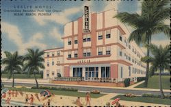 Leslie Hotel Miami Beach, FL Postcard Postcard Postcard