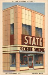 State Coffee Shoppe, One of the Most Popular Places in Detroit Michigan Postcard Postcard Postcard