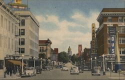 Capitol Avenue, Looking North from Union Pacific Depot with Capitol in Distance Postcard