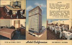 Hotel Californian San Francisco, CA Postcard Postcard Postcard