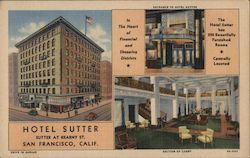 Hotel Sutter Postcard