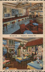 Veneto Restaurant San Francisco, CA Postcard Postcard Postcard