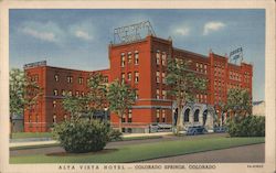 Alta Vista Hotel Colorado Springs, CO Postcard Postcard Postcard