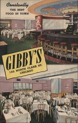 Gibby's, Constantly the Best Food in Town Postcard