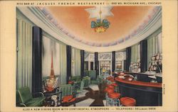 Ritz Bar at Jacques French Restaurant Chicago, IL Postcard Postcard Postcard