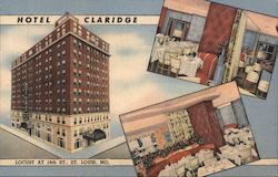 Hotel Claridge St. Louis, MO Postcard Postcard Postcard