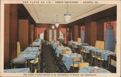 The Fleur de Lis, French Restaurant, The Atlantan Hotel Georgia Postcard Postcard Postcard