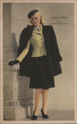 Fall and Winter, 1945-46, Montgomery Ward, Women's Fashions Advertising Postcard Postcard Postcard