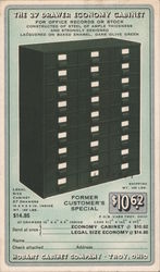 The 27 Drawer Economy Cabinet For Office Records or Stock, Hobart Cabinet Company Postcard