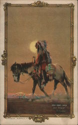 Doe Wah Jack the Scout, Native American on Horseback Native Americana Postcard Postcard Postcard