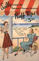 Sally Frocks Ruff Tops Postcard