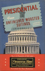 Presidential Fine Unfinished Worsted Suitings London Shrunk Advertising Postcard Postcard Postcard