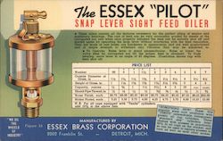 The Essex "Pilot", Snap Lever Sight Feed Oiler Postcard