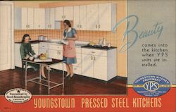 Youngstown Pressed Steel Kitchens, Youngstown Kitchen Equipment Postcard