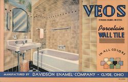 Davidson Enamel Company Porcelain Bathroom Clyde, OH Postcard Postcard Postcard