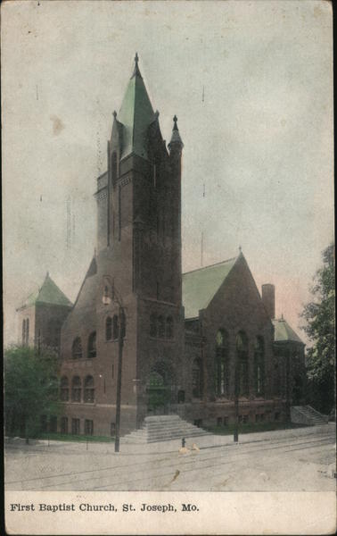 First Baptist Church St. Joseph, MO Postcard