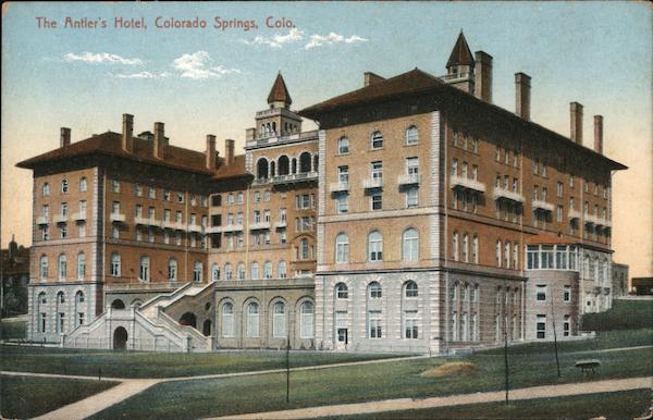 The Antler S Hotel Colorado Springs CO Postcard   Card00041 Fr 