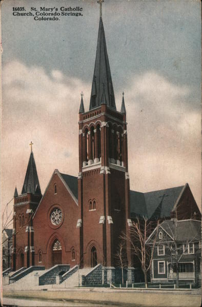 St. Mary's Catholic Church Colorado Springs, CO Postcard